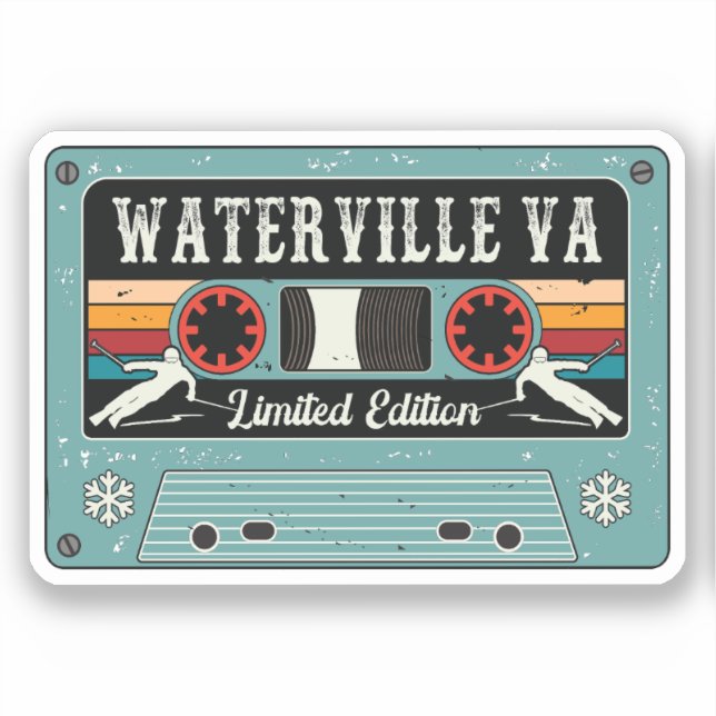Sticker à ski Retro Waterville Valley (Recto)