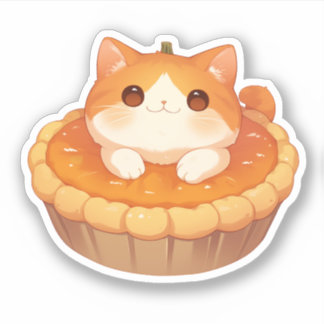 Sticker à tarte mignonne et Citrouille