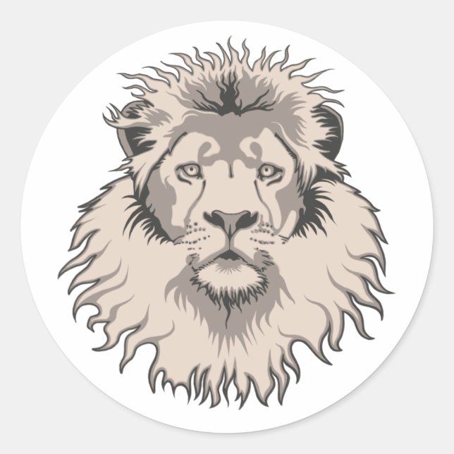 Sticker à tête de lion (Devant)