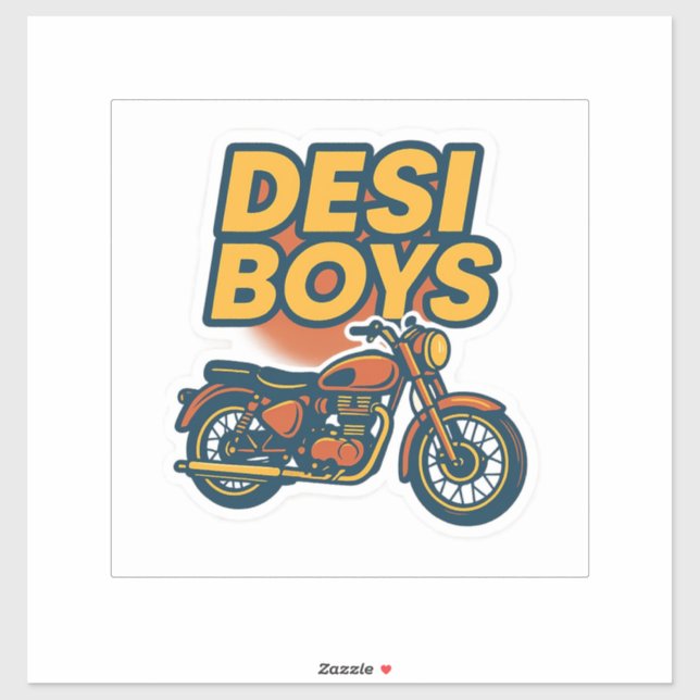 Sticker à vélo classique Desi Boys (Feuille)