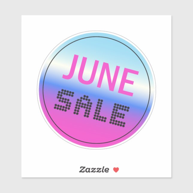 Sticker à vendre de juin Dégradé holographique (1p (Feuille)