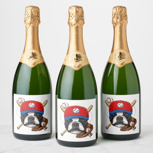Sticker à vin Boston Terrier Funny Nouveauté Cadea (Bouteilles)