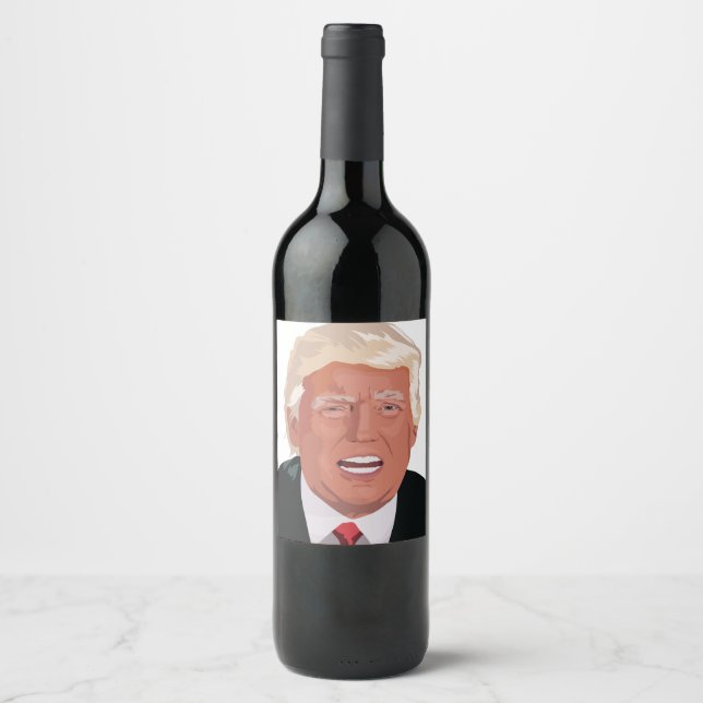 Sticker à vin Donald Trump (Devant)