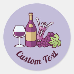Sticker à vin rouge