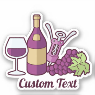 Sticker à vin rouge