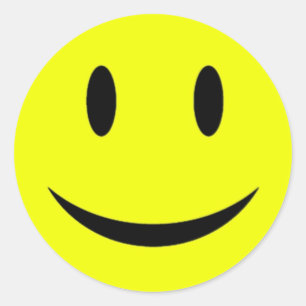 Sticker à visage jaune