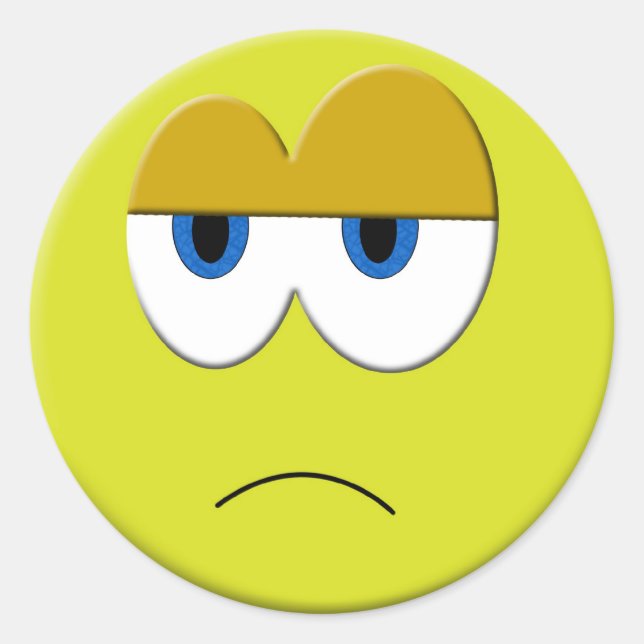 Sticker à visage triste (Devant)