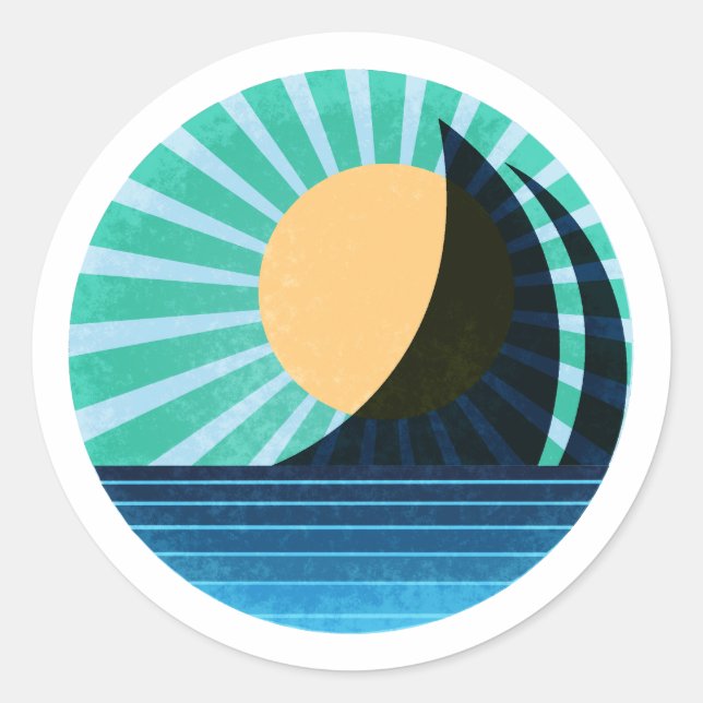 Sticker à voile éclairé Turquoise (Devant)