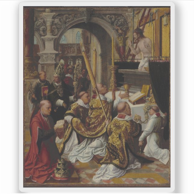 Sticker A. Ysenbrandt : La messe de Saint Grégoire le Gran (Devant)