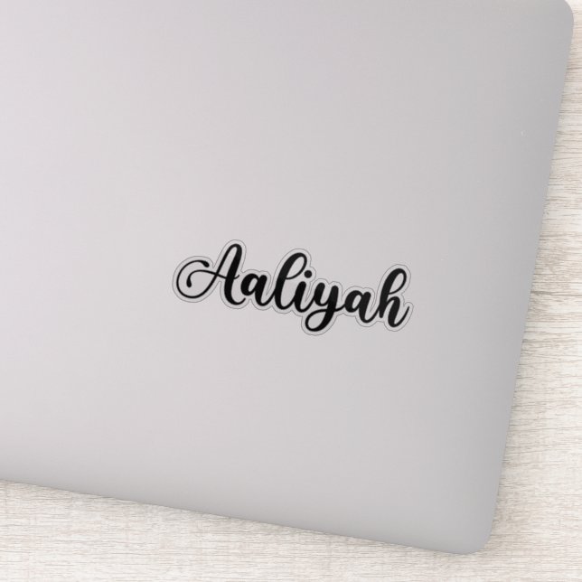 Sticker Aaliyah Nom - Calligraphie manuscrite (Détail)