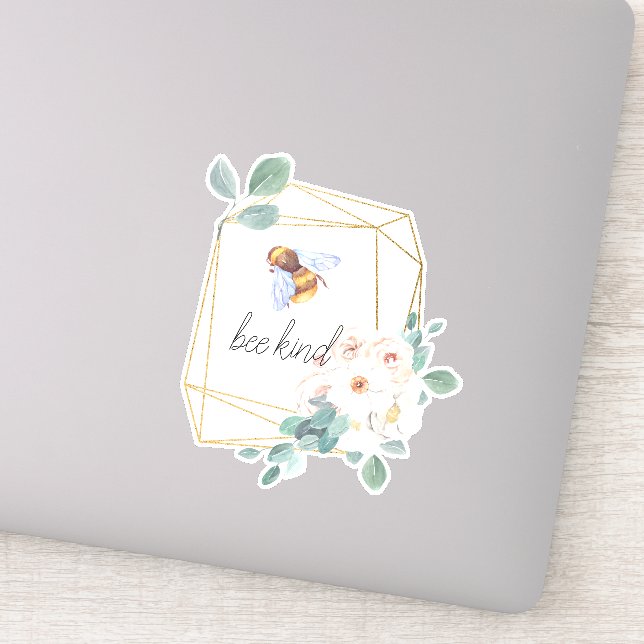 Sticker Abee | Citation d'aquarelle d'abeille mignonne (Détail)