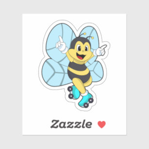Sticker Abeille à roulettes
