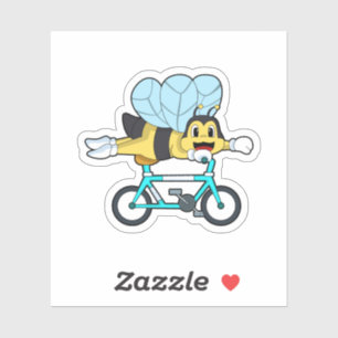 Sticker Abeille à vélo