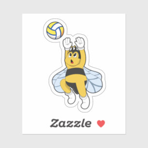 Sticker Abeille aux sports de volley-ball