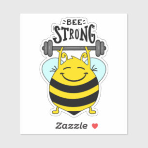 Sticker Abeille - n'abandonne jamais