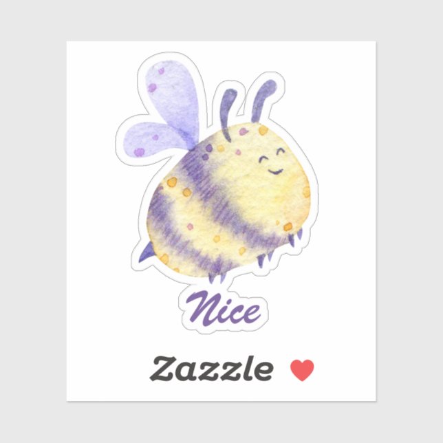 Sticker *~* Abeille Nice Cute Fuzzy Teacher Papa (Feuille)