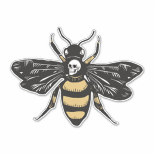 Sticker Abeille tueuse vintage