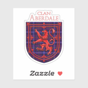 Sticker Aberdale Tartan Scottish Plaid Lion Rampant
