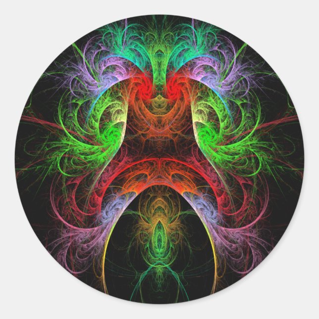 Sticker Abstrait Art Round Carnaval (Devant)