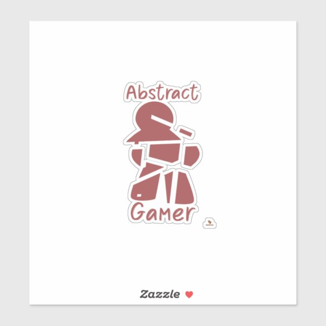 Sticker Abstrait Gamer Fun Broken Meeple Board Jeu Amour (Feuille)