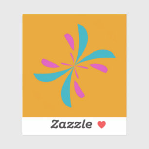 Sticker Abstrait simple Motif de vol papillon