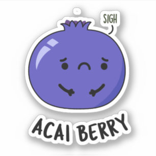 Sticker Acai Berry Funny Fruit Pun