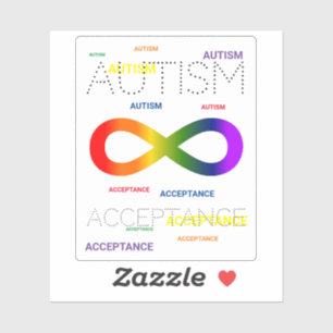 Sticker Acceptation de l'autisme infini
