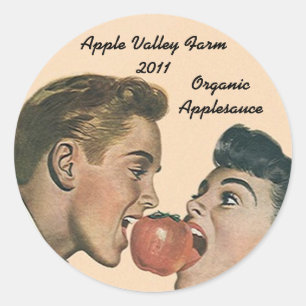 Sticker Accueil Canning Jar Apple Applesauce Retro