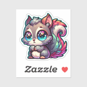 Sticker Adorable Écureuil mignon