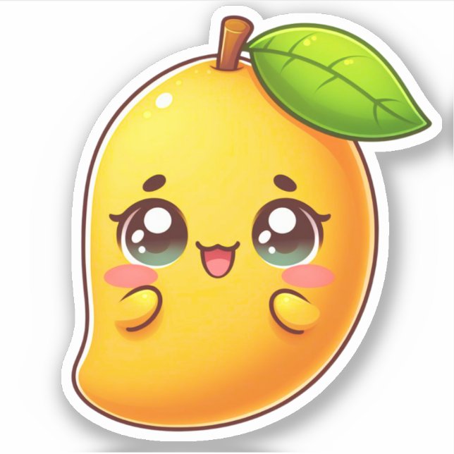 Sticker Adorable Kawaii Mango (Devant)