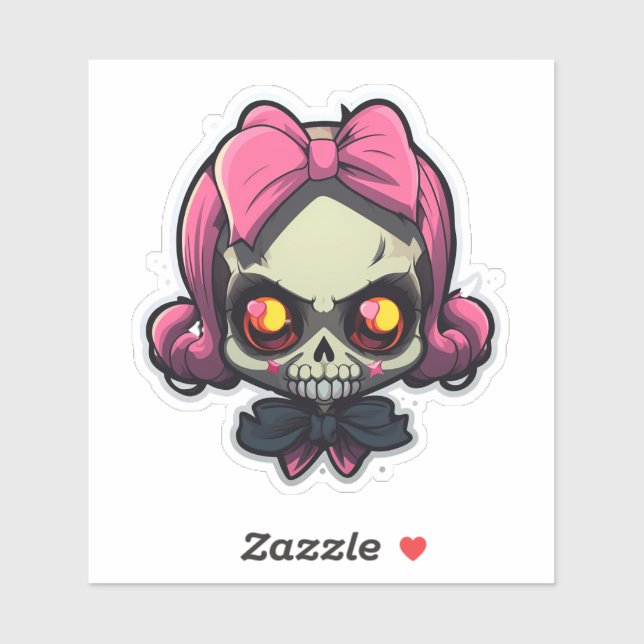 Sticker Adorable Skull (Feuille)