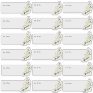 Sticker Adresse client transparente H2 Albâtre Roses