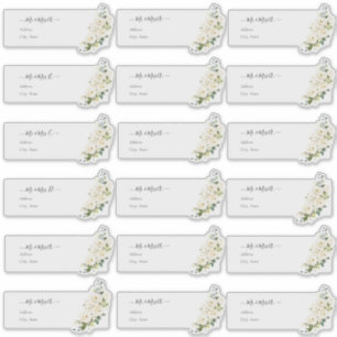 Sticker Adresse client transparente H2 Albâtre Roses