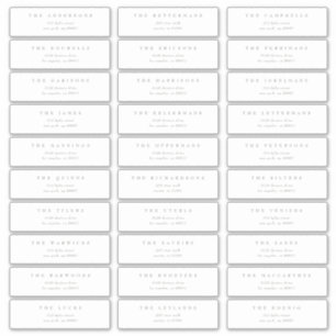 Sticker Adresse de mariage individuel classique vert sauge