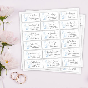 Sticker Adresse de retour du client Toile De Jouy Blue Rom