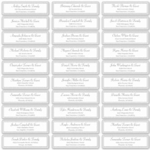 Sticker Adresse du Mariage de script de trame classique