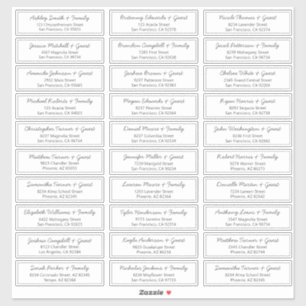 Sticker Adresse du Mariage de script moderne