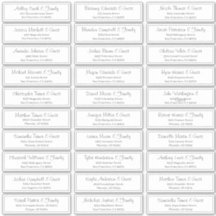 Sticker Adresse du Mariage de script moderne