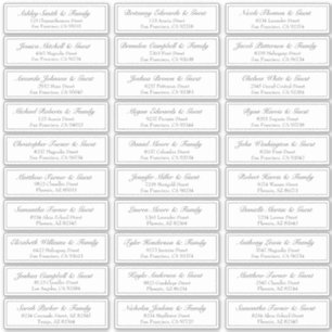 Sticker Adresse du nom d'invité du Mariage de script simpl