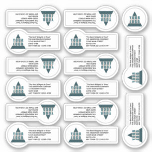 Sticker Adresse Promo du logo de l'entreprise 14 Contour C