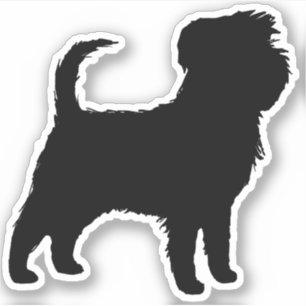 Sticker Affenpinscher Chien Silhouette Affen Affie Vinyl