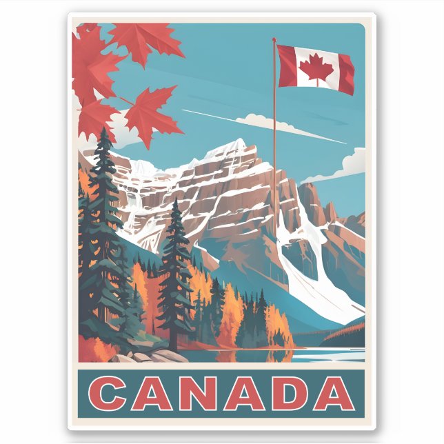 Sticker Affiche Canada Travel (Devant)