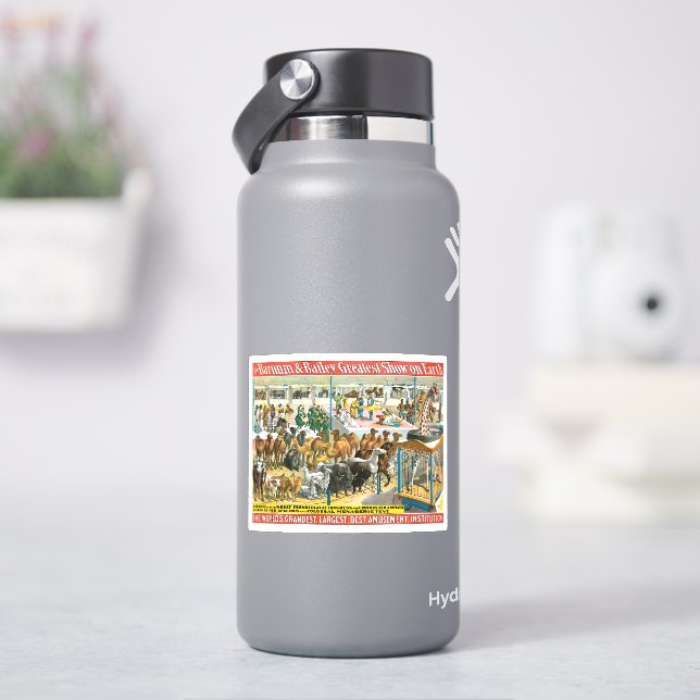 Sticker Affiche De Cirque Des Personnes De Différentes Nat (HydroFlask)