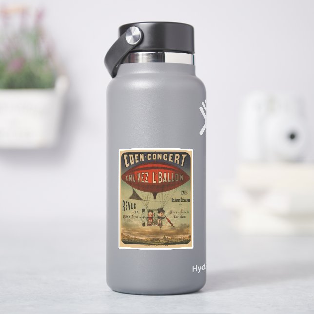 Sticker Affiche De Cirque Française De Deux Artistes En Aé (HydroFlask)