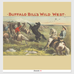 Sticker Affiche de cow-boy de l'Ouest sauvage de Buffalo B