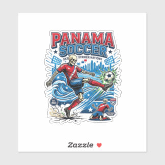 Sticker Affiche de style squelette de football de Panama N