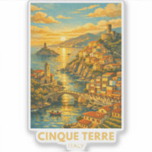 Affiche de voyage Cinque Terre Italie – Côtière vi