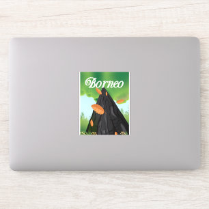 Sticker Affiche de voyage en forêt tropicale de Bornéo