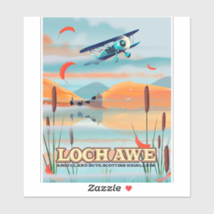 Sticker Affiche de voyage Loch Awe Écosse