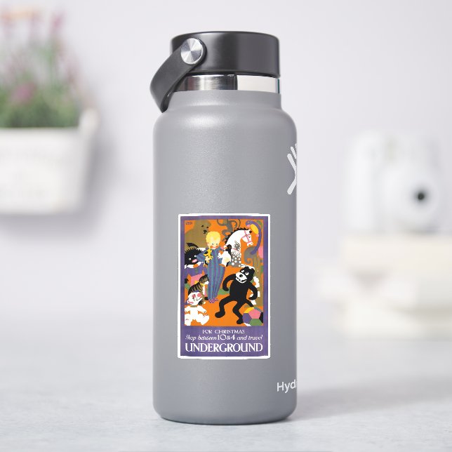Sticker Affiche De Voyage Pour Londres Métro (HydroFlask)